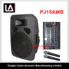 15 inch Plastic Active Cabinet Speaker With Microphone and Battery PJ 15AWB