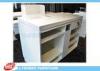 White OEM MDF Wooden Shop Cash Counter Paint Finished , Retail Desk Counter