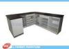 Unique Big Size Black / White Shop Cash Counter Table MDF With Multi Layers