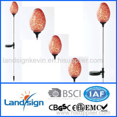 Landsign CE/ROHS garden glass ball light for garden decorations solar cell lamp with solar panel