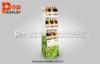 Bottled Fruit Juice Beverage Display Racks UV Coating For Advertisement