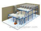 3 Levels Industrial Mezzanine Floors , Blue / Orange Platform Storage Systems