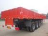 3 AXLES Semi Trailer Trucks High Column Black Cargo Truck Trailer Two Single