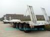 4 Axles Flatbed Manual Semi Trailer Trucks with Four Double Air Chamber