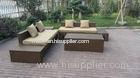 Plastic Rattan Furniture Soft Set With 100x100x70cm Middle Sofa