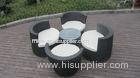 Black Poly Rattan Obelisk Chair For Office / Commercial Building
