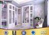 Luxury Simple Bedroom Wardrobe Closet Furniture With Glass Door And Mentle Rack