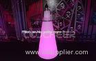 High Led Bar Table Plastic PE Contemporary Glow Furniture With Glass Top