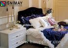 White Wood Beds Wooden House Furniture Colors for Bedroom / Living Room