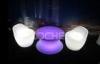 Light up coffee table Lounge Waterproof Plastic Polyethylene led Salon Furniture