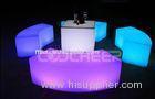 Fashionable illuminated Led Lounge Furniture / Luminous Balcony table sets