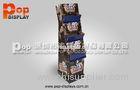 Customized Advertising Corrugated Pop Display For M & M Chocolate Bean With 3 Shelves