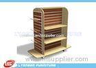 Mall Center Clothing Slatwall Display Stands MDF , retail Gondola Display