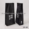 Flat Bottom Black Coffee Packaging Bags With Degassing Valve For Food