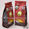 Food Grade Gussetted Foil Coffee Packaging Bags With Tin Tie