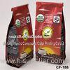 Food Grade Gussetted Foil Coffee Packaging Bags With Tin Tie