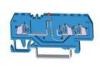 800V 18A 24 - 16 AWG Spring Terminal Block , PA66 Insulation Blue