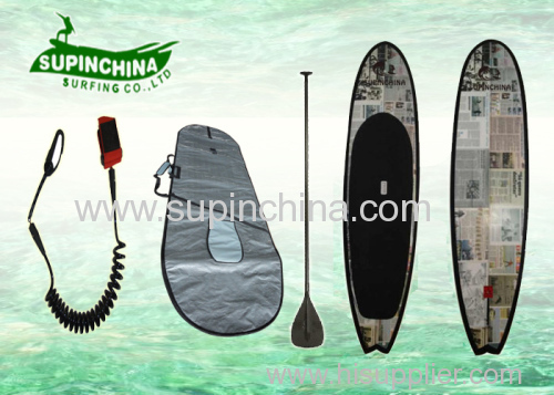 fishtail Fiberglass standing paddle board fish surfboard with Deck Pad / Board Bag