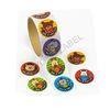 Round Full Color Kids Glossy Label Stickers , Printing Roll Adhesive Stickers For Decoration