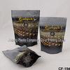 Custom Printed Zipper Coffee Packaging Bags With Bottom Gusset And Tear Nick