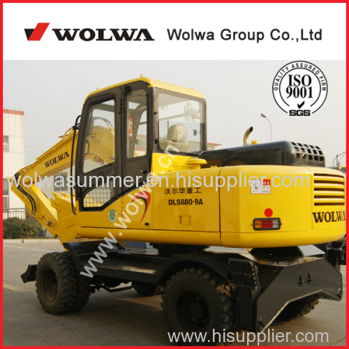 new 8 ton wheel excavator with low price from wolwa direct factory