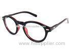 Unisex Black Plastic Eyeglass Frames Comfortable To Wear Vintage Eyeglass Frames