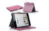 Pink iPad Protective Case With Leather Cover And Handmade Standing Function