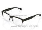 Black And Clear Polycarbonate Plastic Eyeglass Frames , Big Square OEM Custom