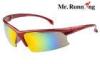 red frame polycarbonat Polarized Sport Sunglasses , polarizing sunglasses