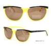 Yellow And Black Acetate Frame Sunglasses For Lady , Cat Eye Shaped