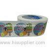 Transparent Self Adhesive Food Labels With Custom Shaped Logo , Rolling Vinyl Transparent Logo Food