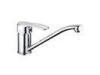 Contemporary Chormed Wavy Handle Kitchen Sink Mixer Taps / Kitchen Faucets for Sink