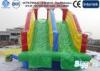 Double Lanes Inflatable Water Slides Game With Removable Swimming Pool