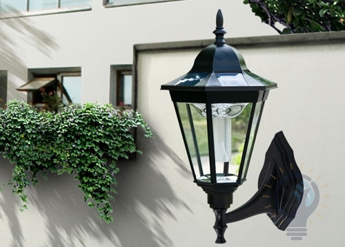 Aluminum metal LED solar wall mounted light