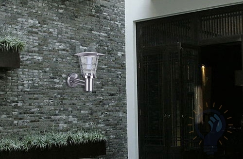 Outdoor solar wall light