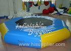 Blue Swimming Pool Floating Water Trampoline Inflatable Game For Rent