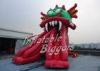 Outdoor Dragon Giant Inflatable Water Slide Red For Water Park , ASTM F963