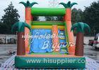 Residential EN71 Inflatable Pool Water Slide Green Jungle With Sprayers , Durable Vinyl