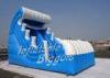 Adults Kids PVC Inflatable Water Slide Rental With Powerful Blower , Blue White