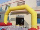 Yellow PVC / Nylon commercial Inflatable Arch rental With UV - Resistance