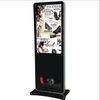 Black Floor Standing LCD Advertising Player , Library Web Based Digital Signage