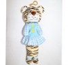 Plush animal tiger wear skirts pencil bags