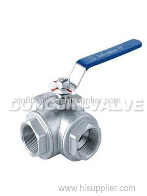 Stainless Steel 3-way Inside Screw Ball Valve