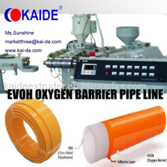 Extrusion line for PEX/EVOH oxygen barrier pipe REHAU PIPE