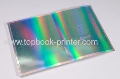 Cheap silver cardboard sewn-binding softcover book printing services