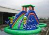 Home Party Water Pool Slide Rental Inflatable Green , Blow Up Water Slides