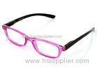 Ladies Polycarbonate Rectangle Eyeglass Frames For Decoration , Pink / Red / Blue