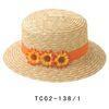 Raffia Childrens Sun Hats / 10cm Brim Straw Braid Sun Hats For Party
