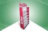 Red Cardboard Floor Pallet Display Stand for Clothes / Medicine / Cosmetics