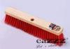 Red 40cm Street Sweeper Broom with Stiff Fiber , garden broom